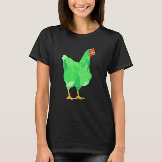 緑の鶏 Tシャツ (正面)