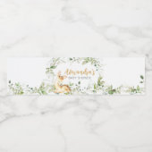 緑の鹿の赤ちゃんシャワー ペットボトルラベル (シングルラベル)