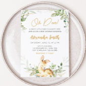 緑の鹿の赤ちゃんシャワー 招待状