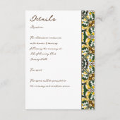 緑の黄地中海の瓦結婚の詳細 エンクロージャーカード (正面)