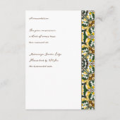 緑の黄地中海の瓦結婚の詳細 エンクロージャーカード (裏面)