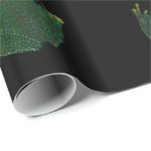 緑の黄色いカエル ラッピングペーパー (ロールコーナー)