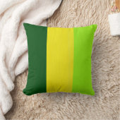 緑の黄色いライムレトロストライプ背景2 クッション (ブランケット)
