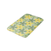 緑の黄色いレトロY2K 70s花柄 バスマット (アングル)