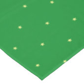 緑の黄色い星模様 テーブルクロス (アングル)