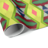 緑の黄色い民族パターン ラッピングペーパー (ロールコーナー)