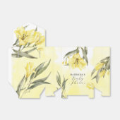 緑の黄色い花ベビーシャワー フェイバーボックス (折り畳みなし)