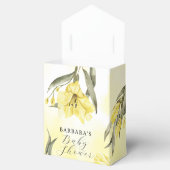 緑の黄色い花ベビーシャワー フェイバーボックス (オープン)