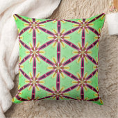 緑の黄色い花穂花序淡い色の輪 クッション (ブランケット)