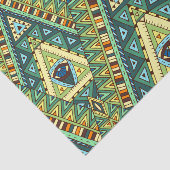 緑の黄色いbohoの民族パターン 薄葉紙 (詳細)