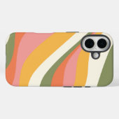 緑の黄色とピンクのGroovyレトロウェーブライン Case-Mate iPhoneケース (裏面 (横))