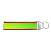 緑の黄色のオシンプルレミニマルング。カスタム.追加 リストバンドキーホルダー (鍵右)