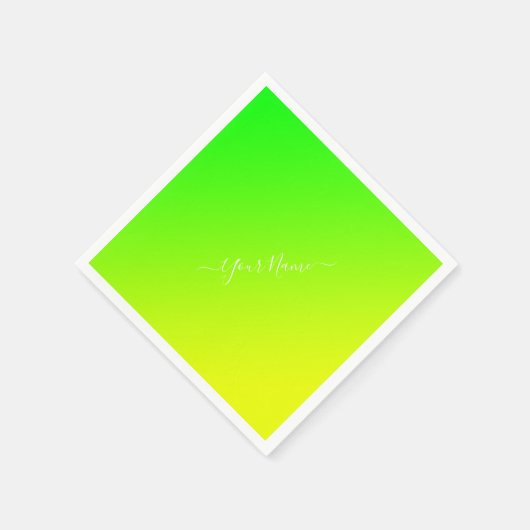 緑の黄色のグラデーションエレガント- スタンダードカクテルナプキン (角)
