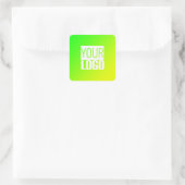 緑の黄色のグラデーション – ロゴ スクエアシール (バッグ)