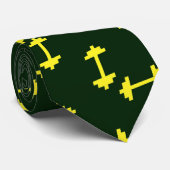 緑の黄色のダンベル ネクタイ (ロール)