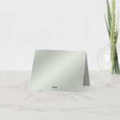 緑の黄色のフローラサンキューカード サンキューカード (裏面)