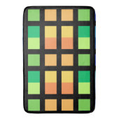 緑の黄色のミニマル正方形 バスマット (正面縦)