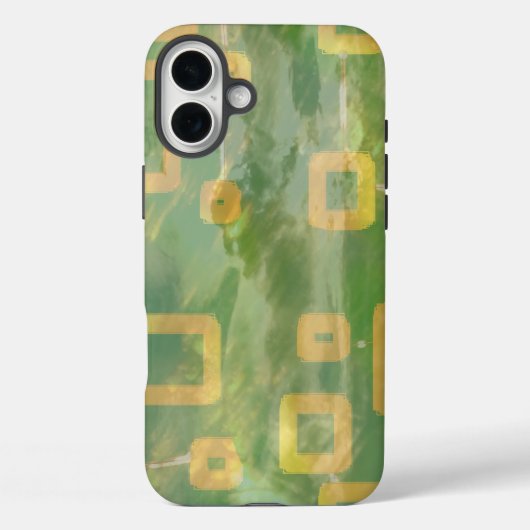 緑の黄色の幾何学的なiPhone / iPadケース Case-Mate iPhoneケース (裏面)