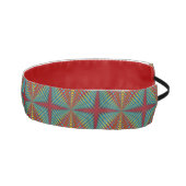 緑の黄色の燃えたオレンジ色の幾何学的パターン民族 アスレチックヘッドバンド (右)