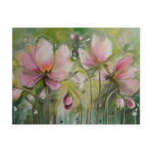 緑の黄色の背景にユリ