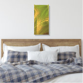 緑の黄色の非対称フラクタル キャンバスプリント (インサイチュ (寝室))