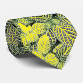 緑の黄色の黒の自然葉なモダンのネクタイ ネクタイ (ロール)