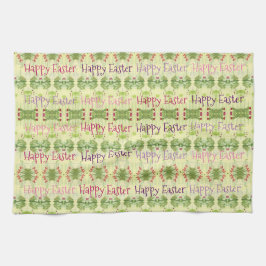 緑の黄色 キッチンタオル