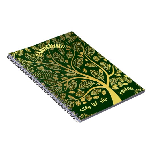 緑の黄金の木のライフガーデニング緑 ノートブック (右側)