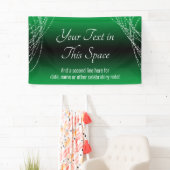 緑の黒いグラデーションライトあなたの文字を追加カスタム 横断幕 (インサイチュ)