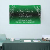 緑の黒いグラデーションライトあなたの文字を追加カスタム 横断幕 (トレードショー)