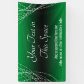 緑の黒いグラデーションライトあなたの文字を追加カスタム 横断幕 (縦)