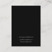 緑の黒いスクリプトジュエリーロゴのイヤリングディスプレイ 名刺 (裏面)