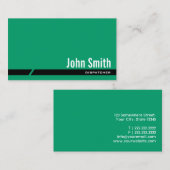 緑の黒いストライプディスパッチャ名刺 名刺 (正面/裏面)