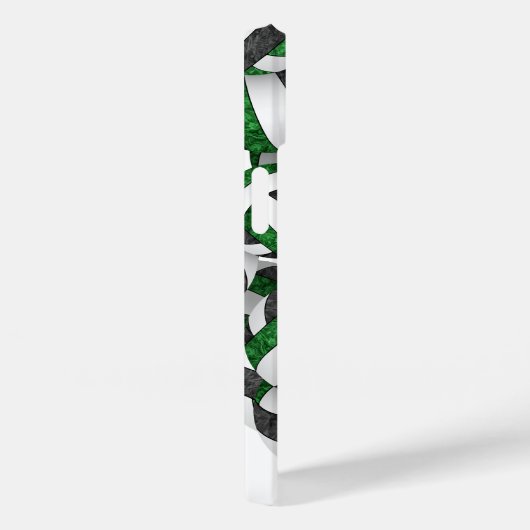 緑の黒いチームの色ガーリーバレーボールのパターン Case-Mate iPhoneケース (裏面 / 右)