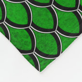 緑の黒いドラゴンのスケール毛布 フリースブランケット (角)