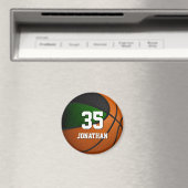 緑の黒いバスケットチームは男の子を色男 マグネット (インサイチュ (食洗機))