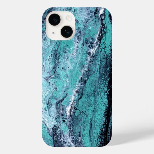 緑の黒い渦巻き Case-Mate iPhoneケース (裏面)
