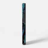 緑の黒い渦巻き iPhoneケース (左側面)