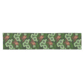 緑の黒い緑の上にウォレンとヘレボア ショートテーブルランナー (横)