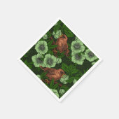 緑の黒い緑の上にウォレンとヘレボア スタンダードカクテルナプキン (角)