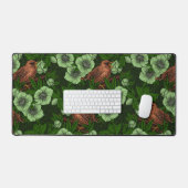 緑の黒い緑の上にウォレンとヘレボア デスクマット (キーボード&マウス)