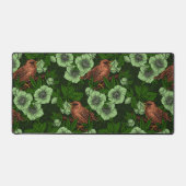 緑の黒い緑の上にウォレンとヘレボア デスクマット (正面)