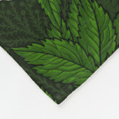 緑の黒い緑の上にウォレンとヘレボア フリースブランケット (角)