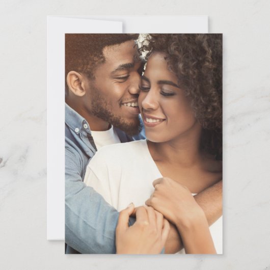 緑の黒と金ゴールドの伝統的写結婚真 招待状 (裏面)