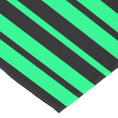 緑の黒の垂直ストライプパターンデザイン ショートテーブルランナー (コーナー)