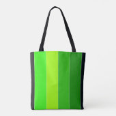 緑の黒の垂直ストライプ トートバッグ (裏面)