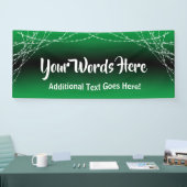 緑の黒グラデーションいライトストリング独自の文字を追加 横断幕 (トレードショー)