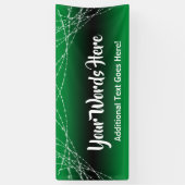 緑の黒グラデーションいライトストリング独自の文字を追加 横断幕 (縦)