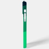 緑の黒グラデーション波パターン Case-Mate iPhoneケース (裏面 / 左)