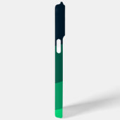 緑の黒グラデーション波パターン Case-Mate iPhoneケース (裏面 / 右)